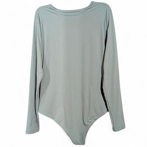 🌿 NWT Auden Luxury Collection Moss Green Long Sleeve Bodysuit XXL ✨